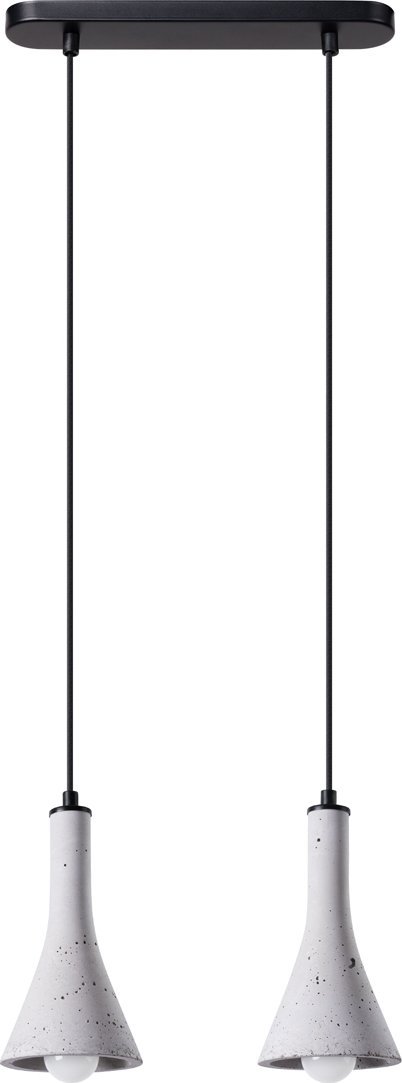 Lampa wisząca Sollux Lighting SOLLUX Lampa wisząca REA 2 beton 2 x E14 SL.1224