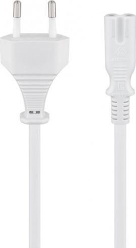 Kabel zasilający Goobay Power Cable CEE7/16 to C7. White. 5.0m