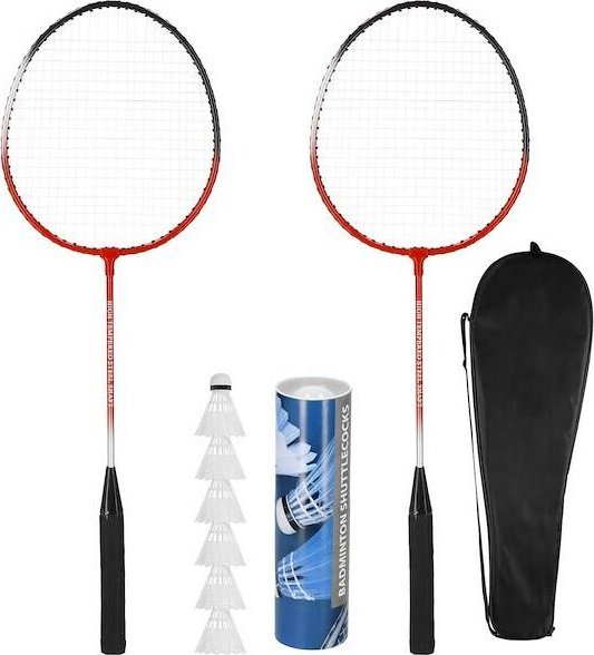 Springos Zestaw do badmintona paletki 2szt. i lotki 6 szt. UNIWERSALNY