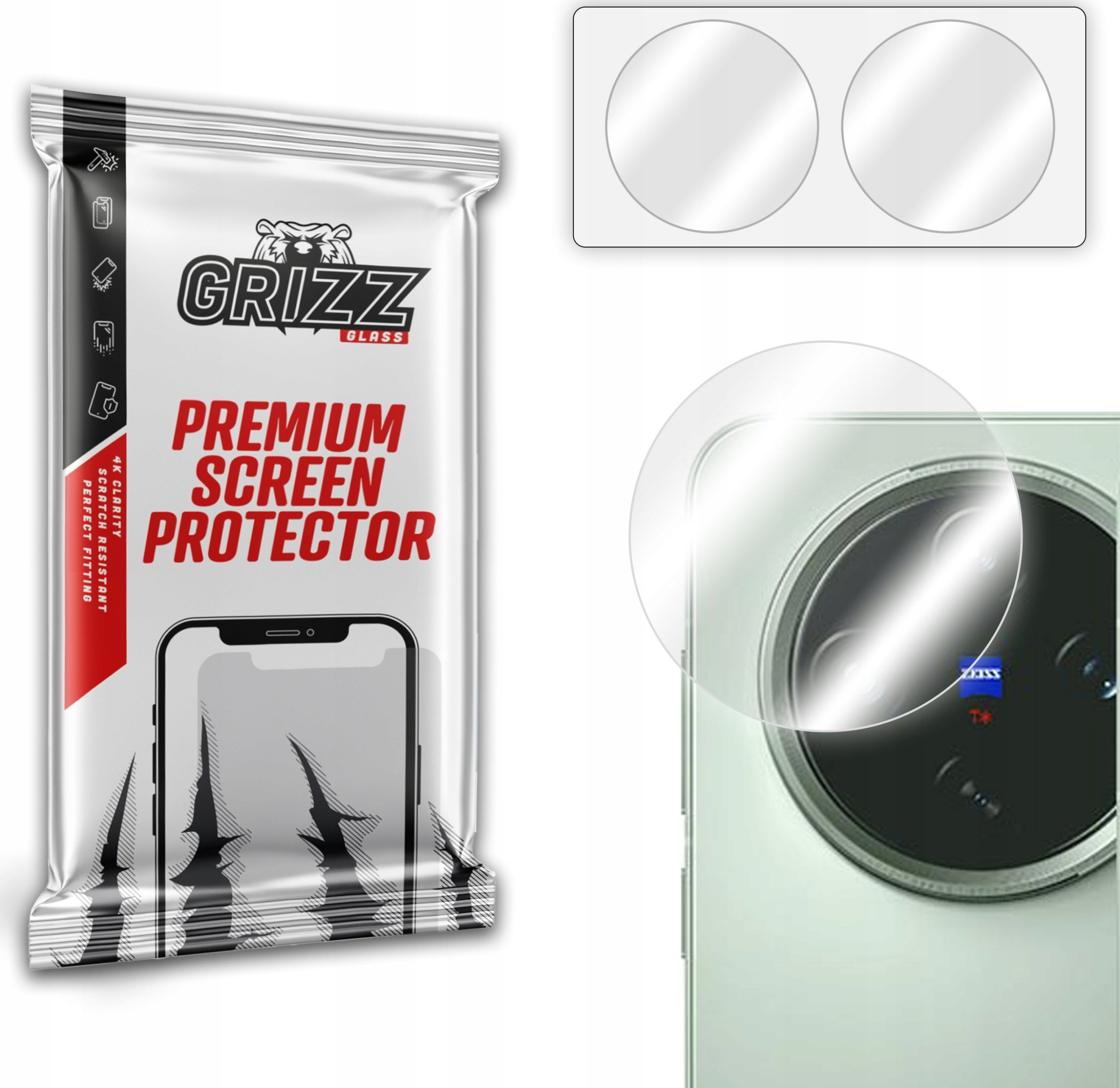 GrizzGlass Szkło na aparat GrizzGlass HybridGlass Camera do Vivo X200 Pro mini