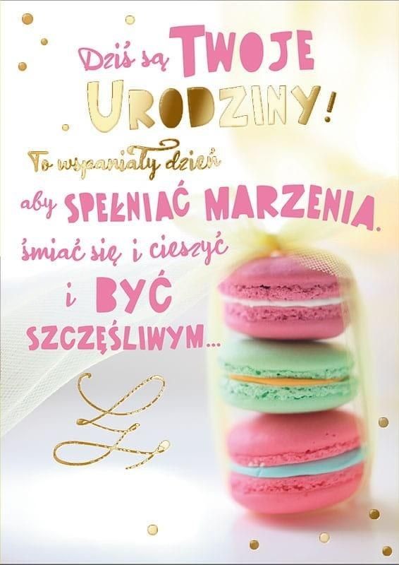 KUKARTKA Karnet PR-360 Urodziny Makaroniki