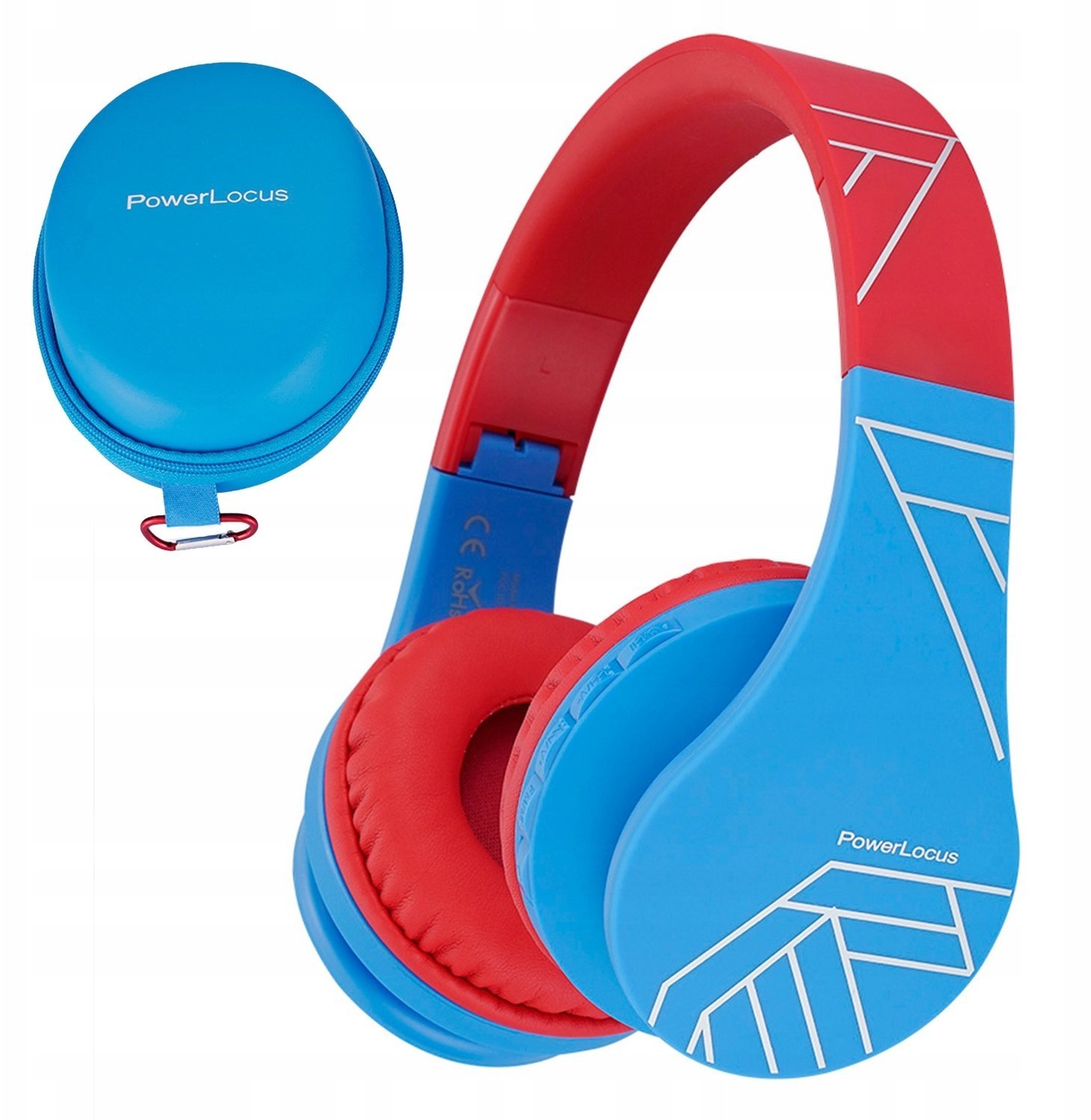 PowerLocus Bluetooth Headphones P1 Blue-Red