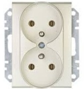 Schneider Electric Gniazdo podwójne z/u 16A kremowe - SDN2800923