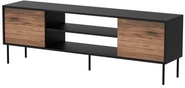 Cama Szafka RTV EF CORTINA 180x40x60 czarny/orzech