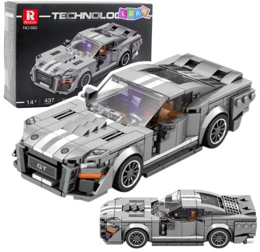 Zestaw Klocki Konstrukcyjne Samochód GT500 Szary 476 el.