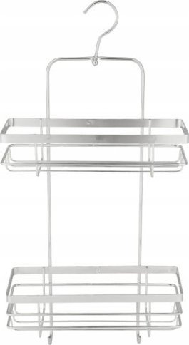 Koszyk prysznicowy Bisk Półka do kabiny prysznicowej podwójna 41,8x23,9 cm