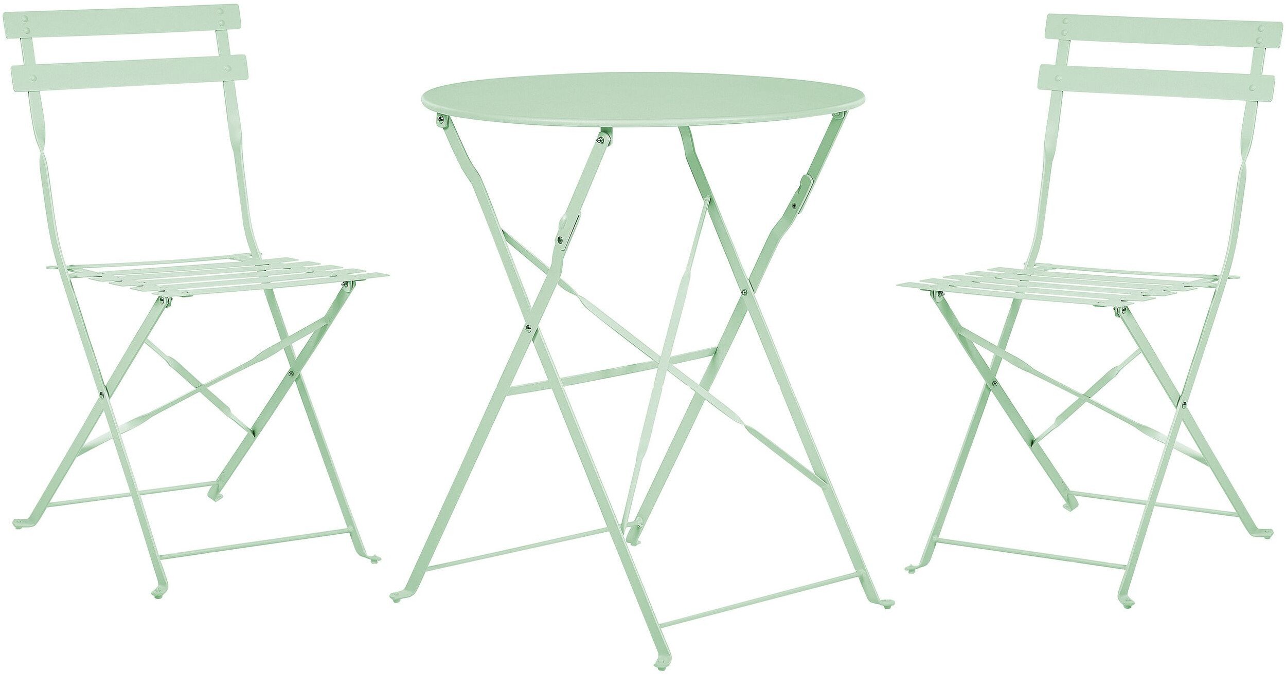 Zestaw mebli balkonowych Składane FIORI Metal Miętowy