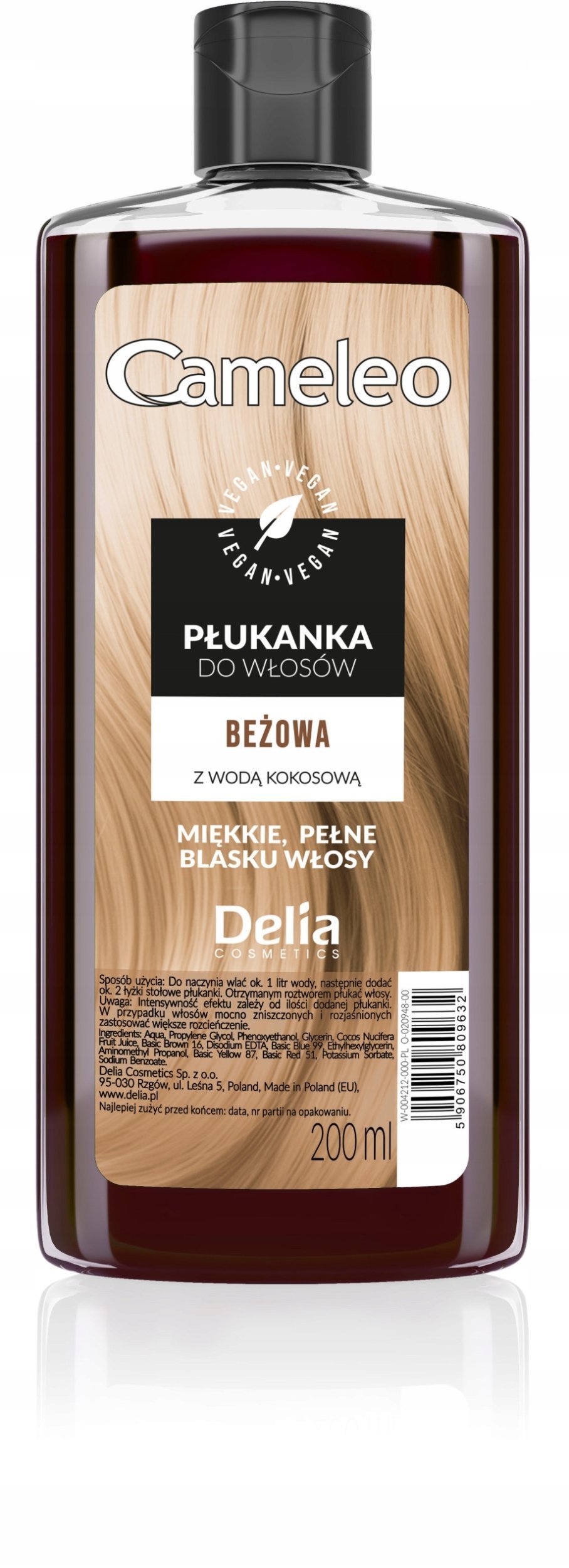 CAMELEO Płukanka do włosów z wodą kwiatową beżowa 200 ml