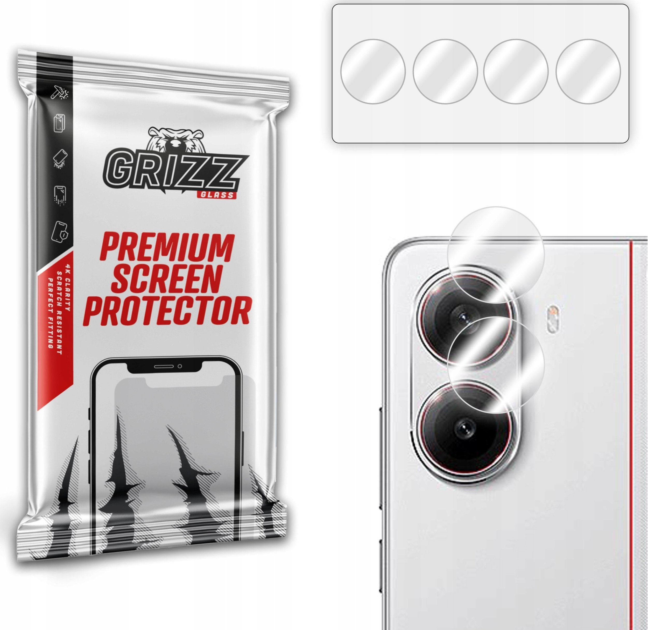 Szkło na aparat GrizzGlass HybridGlass Camera do Xiaomi Redmi Turbo 4