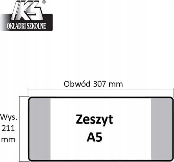 IKS Okładka na zeszyt do nut wys. 152mm x obw. 435mm p25 IKS cena za 1szt