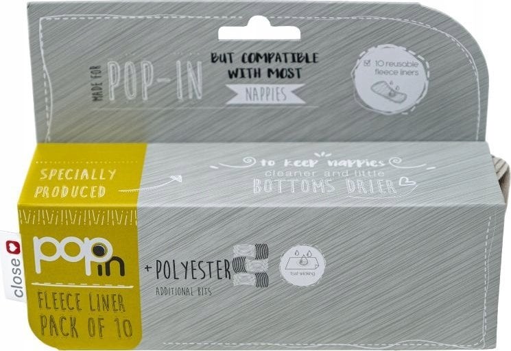 Close Caboo Close, Wkładki polarowe do pieluch wielorazowych, 10szt