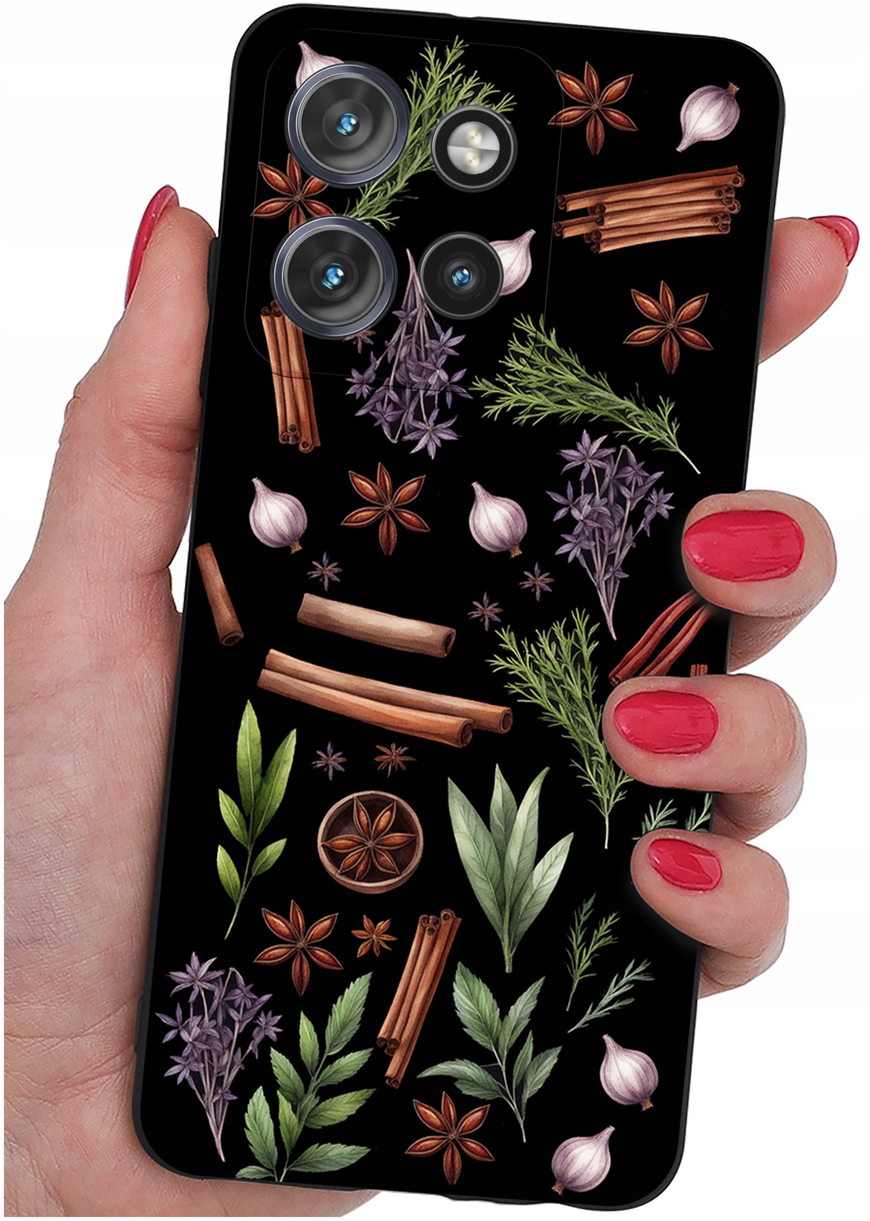 Etui do Motorola Moto EDGE 50 Neo WZORY |SILIKONOWE MATT CASE + SZKŁO 9H