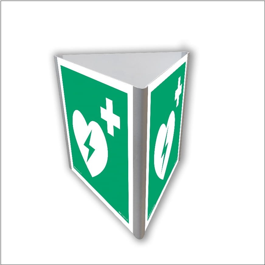 Defibrylator (Aed) Znak 3D Przestrzenny Dościenny Trójwymiarowy 100X100 Libres Polska Sp Ae810_100X100_Pn 5904937497504