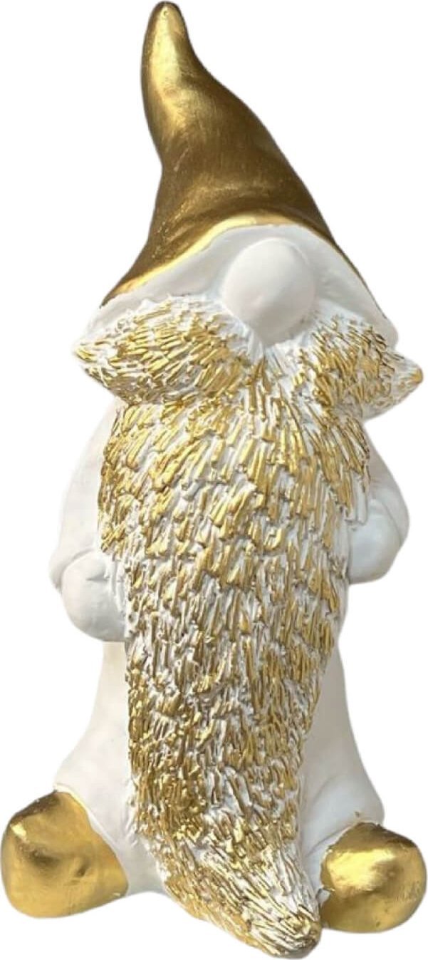 Tajemniczy ogród Figurka betonowa gnom z długa brodą