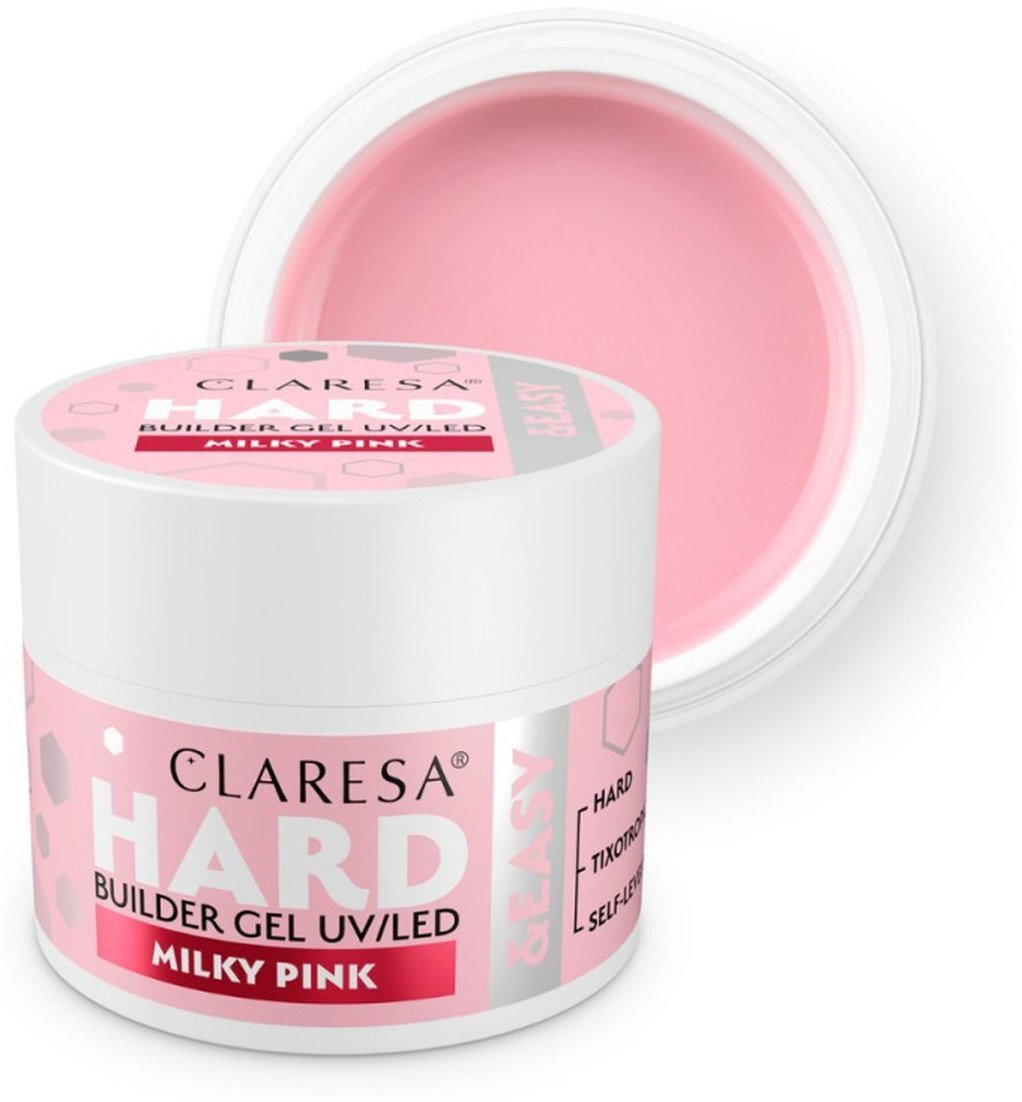 Claresa Hard&Easy Żel Budujący do paznokci 45g Milky Pink (5)