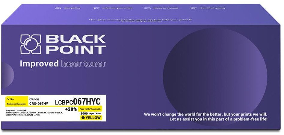 [LCBPC067HYC] Toner BP (Canon CRG-067HY) wersja z chipem