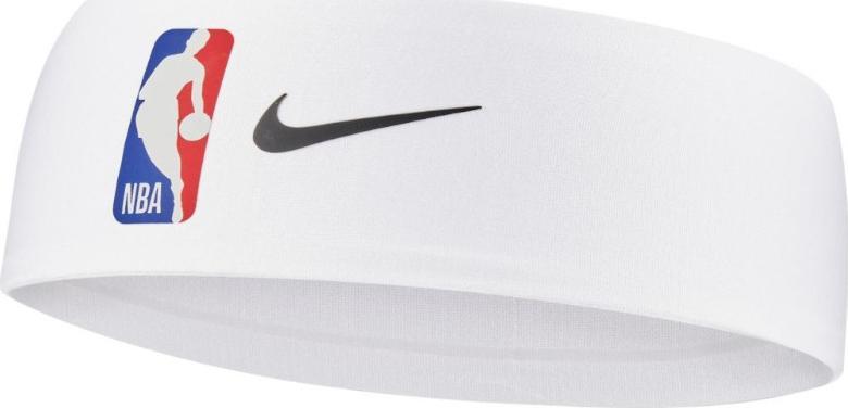 Nike Biała Opaska Frotka na głowę NIKE DRI-FIT NBA Fury