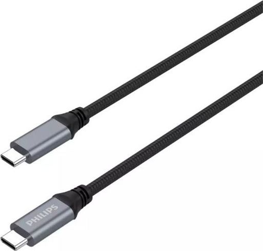 Kabel USB Philips USB-C - USB-C 2 m Czarny (DLC5206C/00)