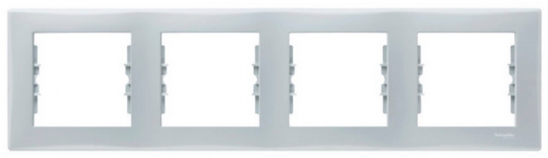Schneider Electric Ramka poczwórna Sedna pozioma miętowy szary SDN5800733