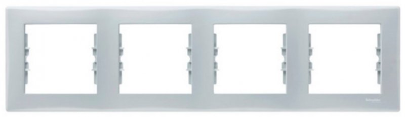 Schneider Electric Ramka poczwórna Sedna pozioma miętowy szary SDN5800733