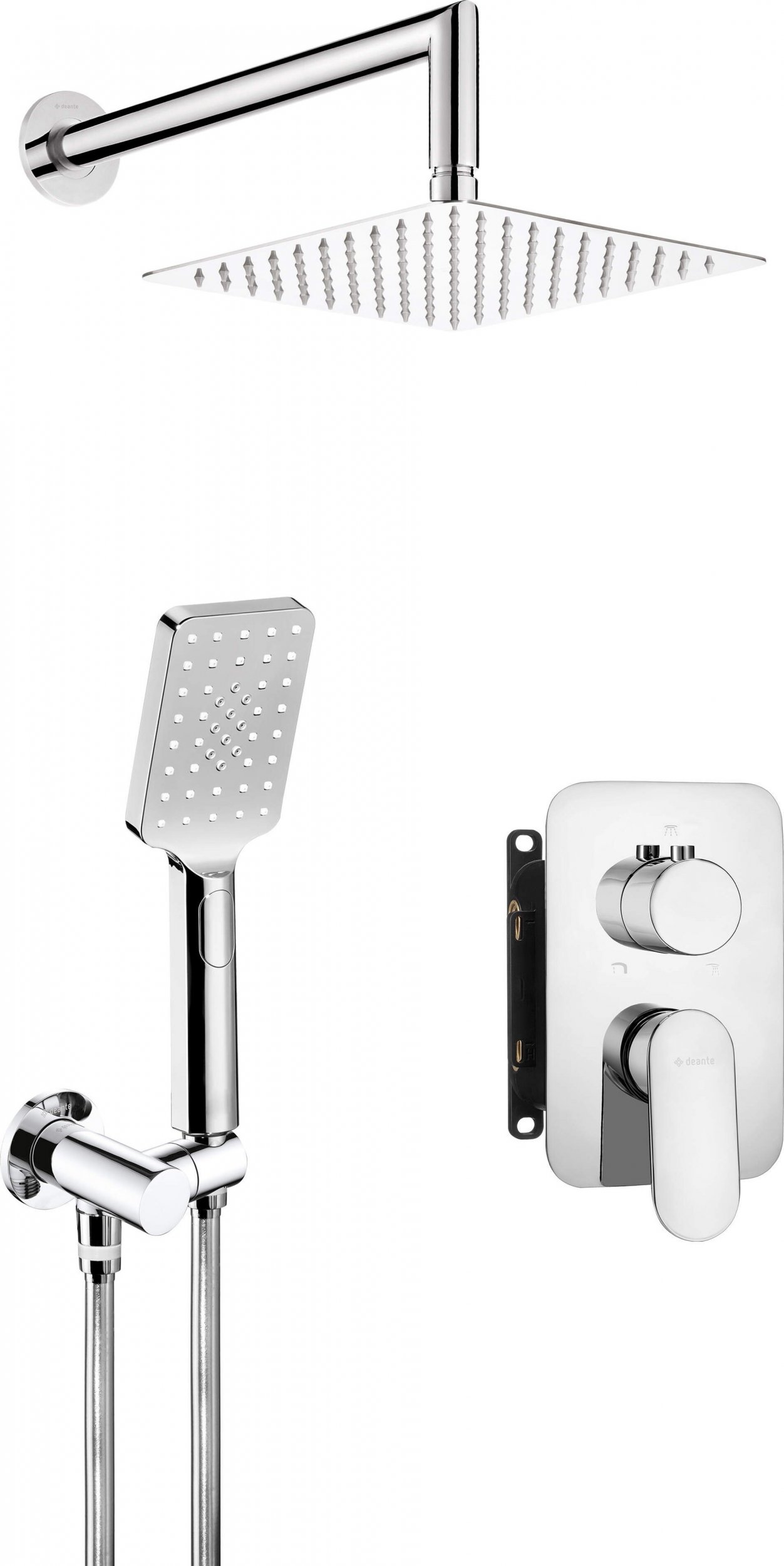 Zestaw prysznicowy Deante Zestaw prysznicowy podtynkowy z BOXem mieszaczowym