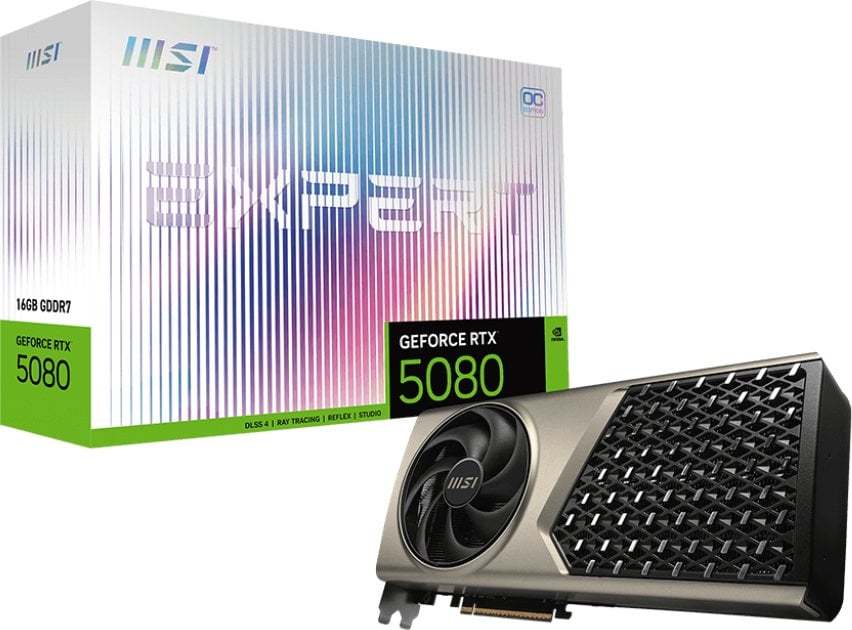 Karta graficzna MSI GeForce RTX 5080 Expert OC 16GB GDDR7 DLSS4