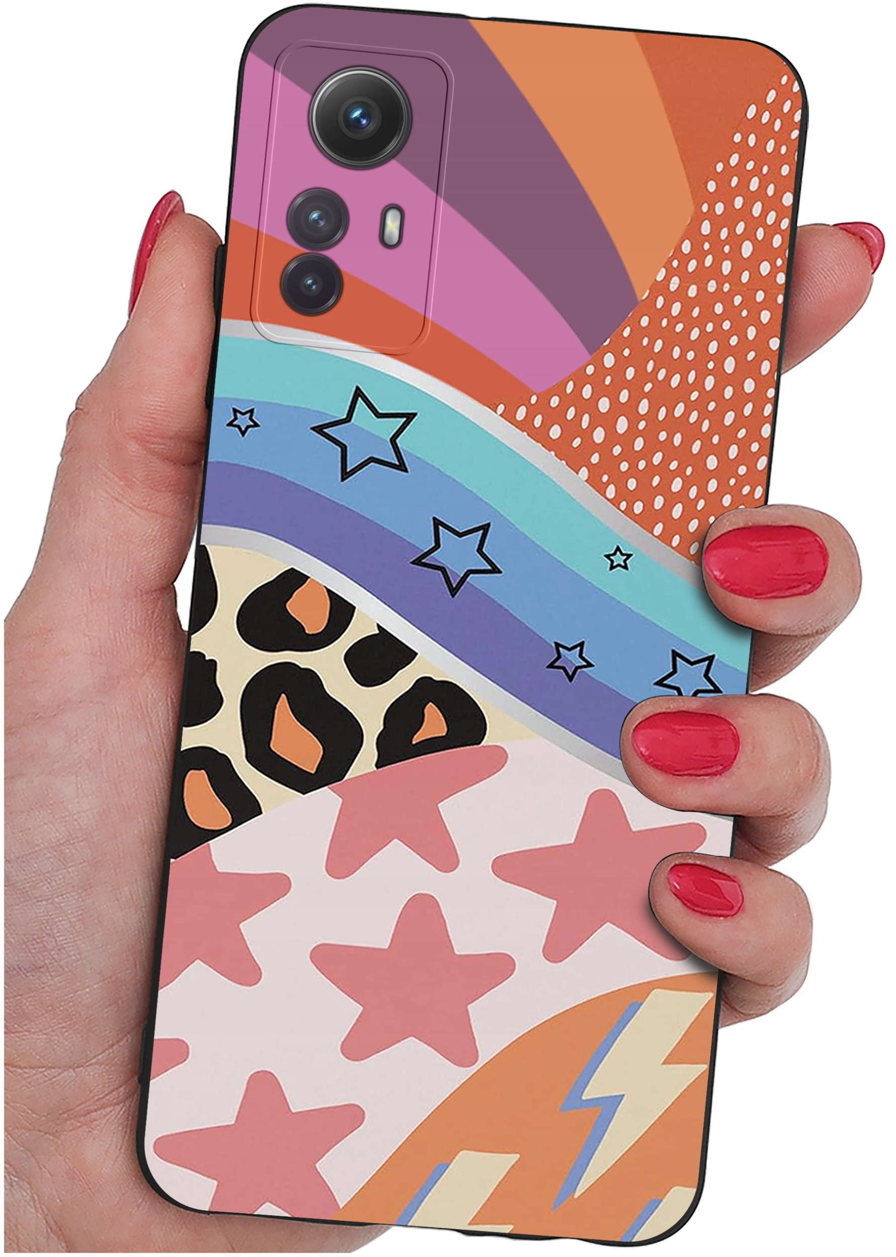 ETUI do Xiaomi Redmi Note 12S | WZORY | SILIKONOWE MATT CASE + SZKŁO 9H