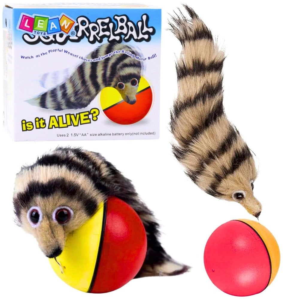 Piłka z Puszystą Fretką Ogon Zabawka Interaktywna Dla Dzieci EDUKAMP