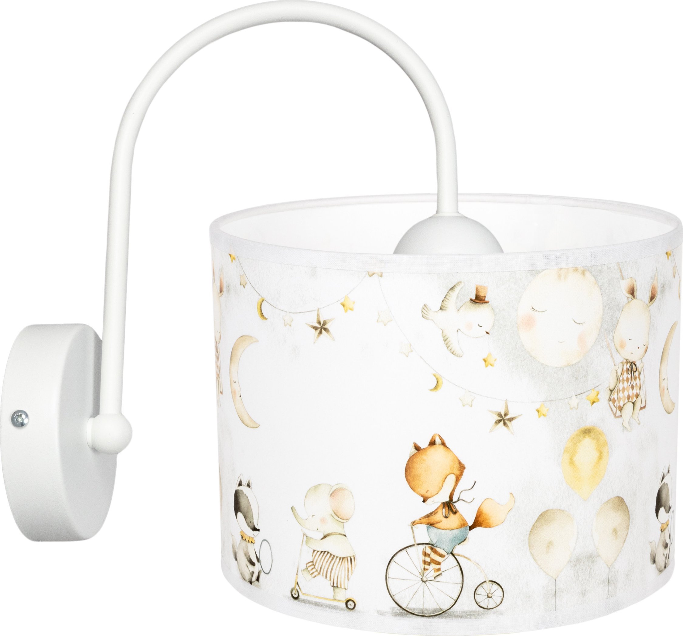 BELIS Lampa ścienna dziecięca kinkiet CYRK 2 CIRCUS 2 biała 1 x E27 0913