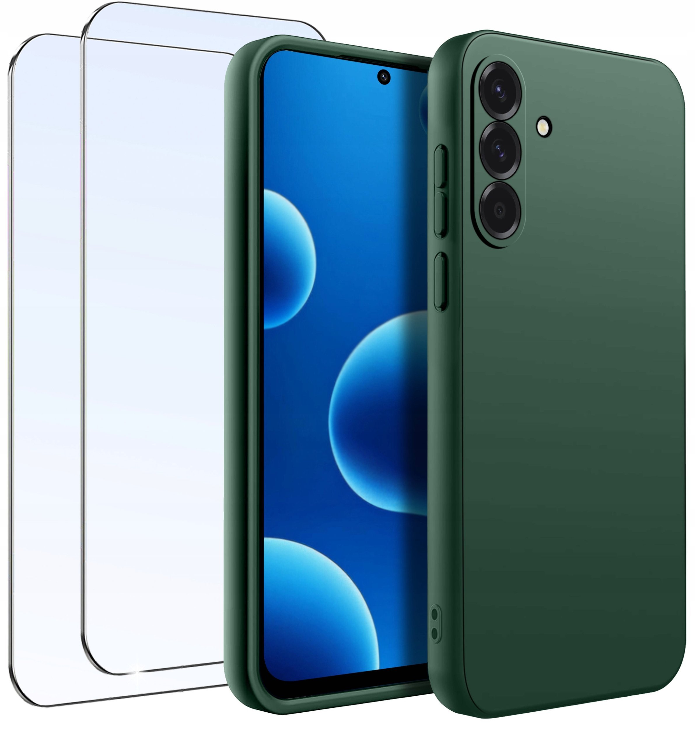 ZESTAW Etui do Samsung A56 5G Matowe Silikon 2 SZTUKI SZKŁO