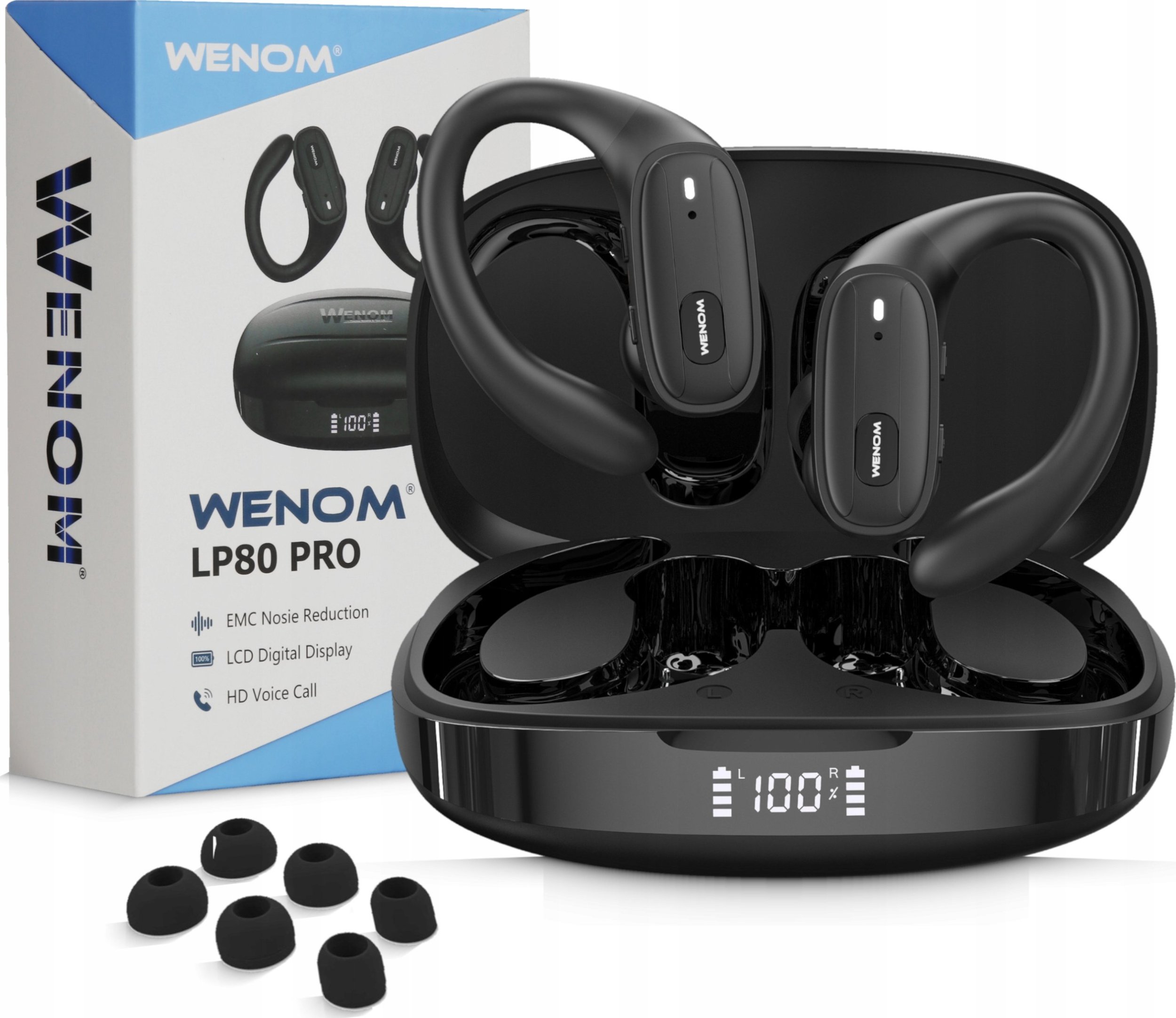 Sportowe słuchawki LP-80 Bluetooth 5.3 PRO bass Bezprzewodowe Rozmowy HD