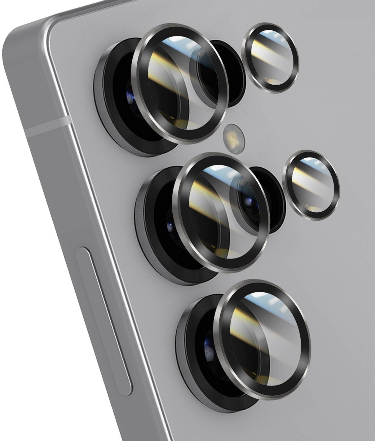 Szkło hartowane Forcell Premium do aparatu - do Samsung Galaxy S25 Ultra Tytanowy Biało-Srebrny