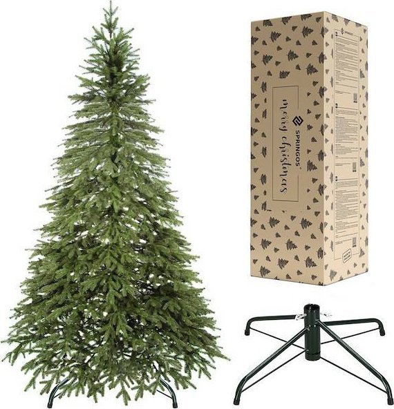 Springos Choinka sztuczna 220 cm premium świerk kaukaski PE UNIWERSALNY