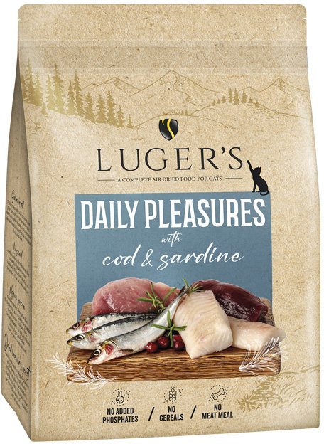 Lugers Daily Pleasures karma suszona dla kota z dorszem i sardynką 1 kg