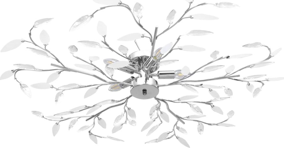 Lampa sufitowa Lumes Biała lampa sufitowa z kryształkami - EX217-Solex