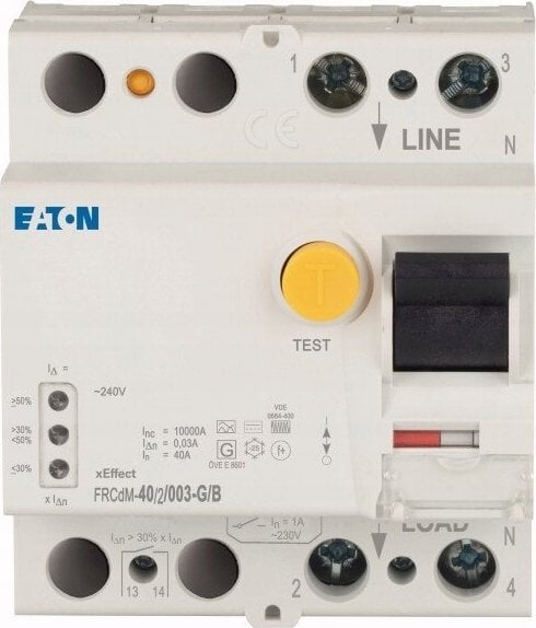 Eaton Cyfrowy wyłącznik różnicowoprądowy 2P 40A 0,03A Typ G/B 10kA FRCdM-40/2/003-G/B 300639