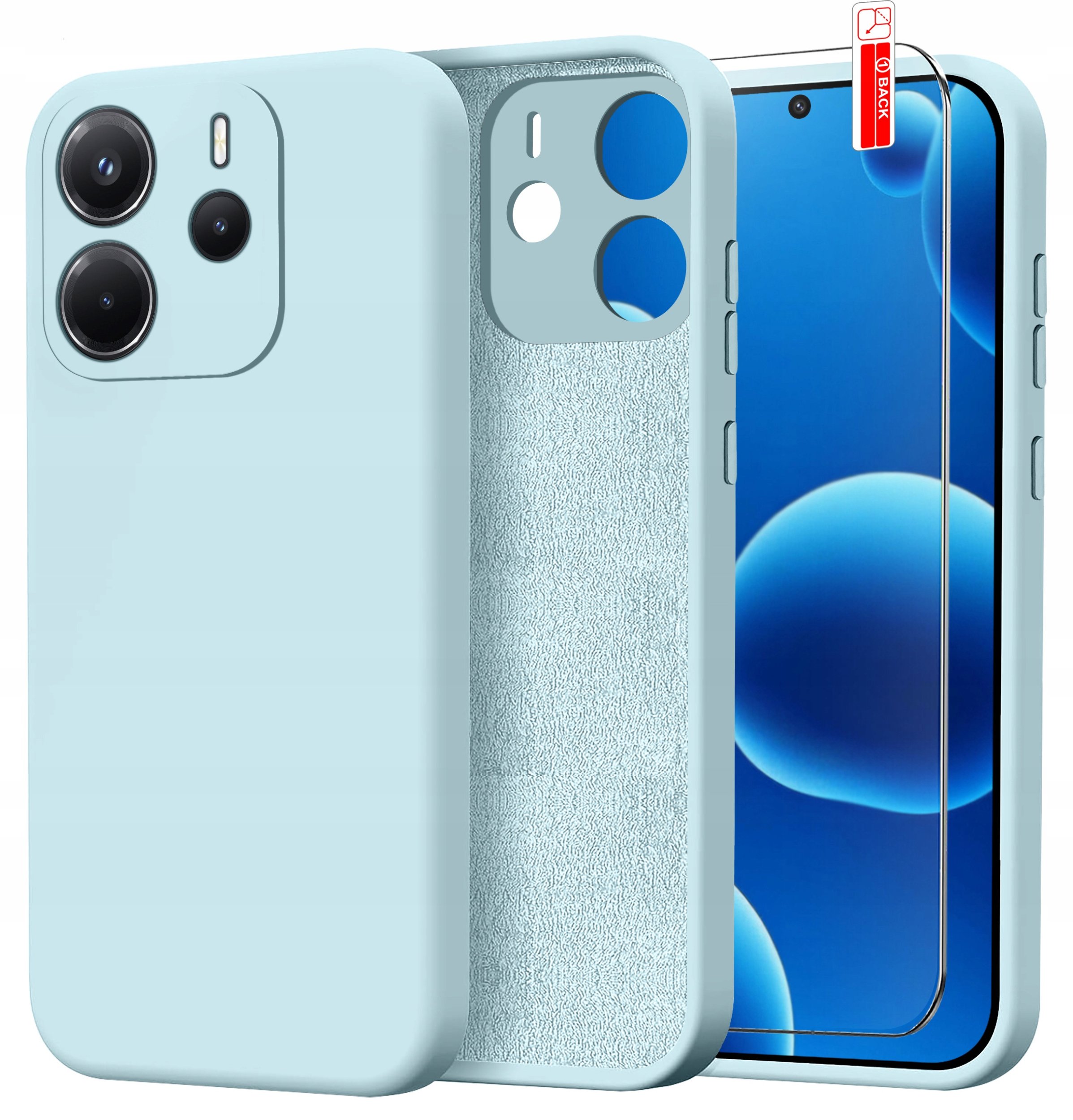 Etui do Xiaomi Redmi Note 14 5G CASE Silicone ELASTYCZNE + Szkło 9H