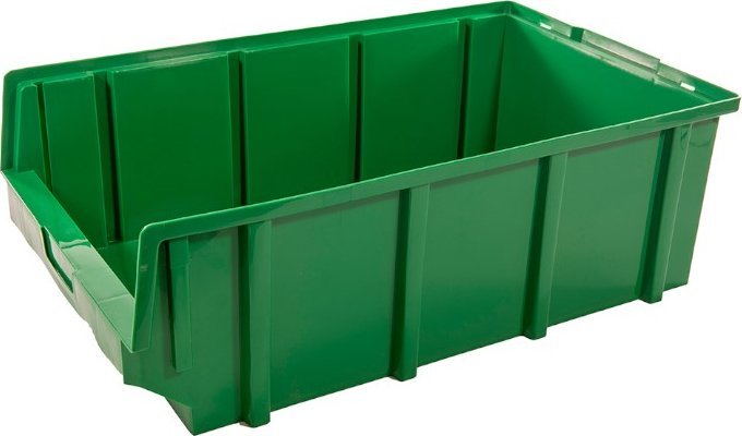 Magazynuj Pojemnik plastikowy, warsztatowy, kuweta z polipropylenu. Wym: 600x360x200 (kolor: zielony)