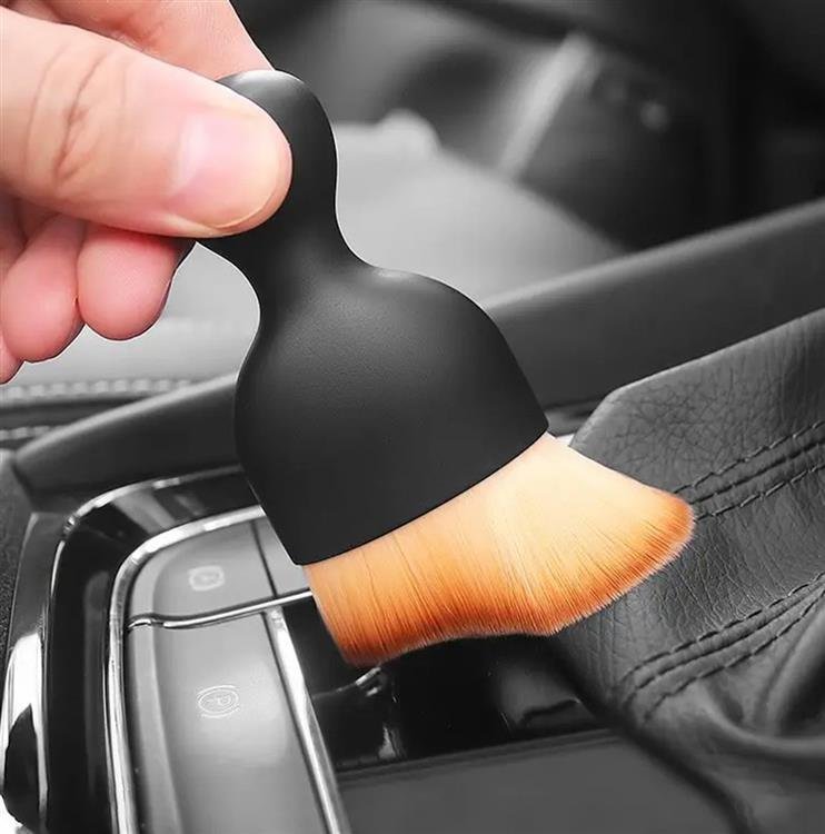 Aptel Pędzel do Czyszczenia Wnętrza Samochodu czarno-brązowy AG981