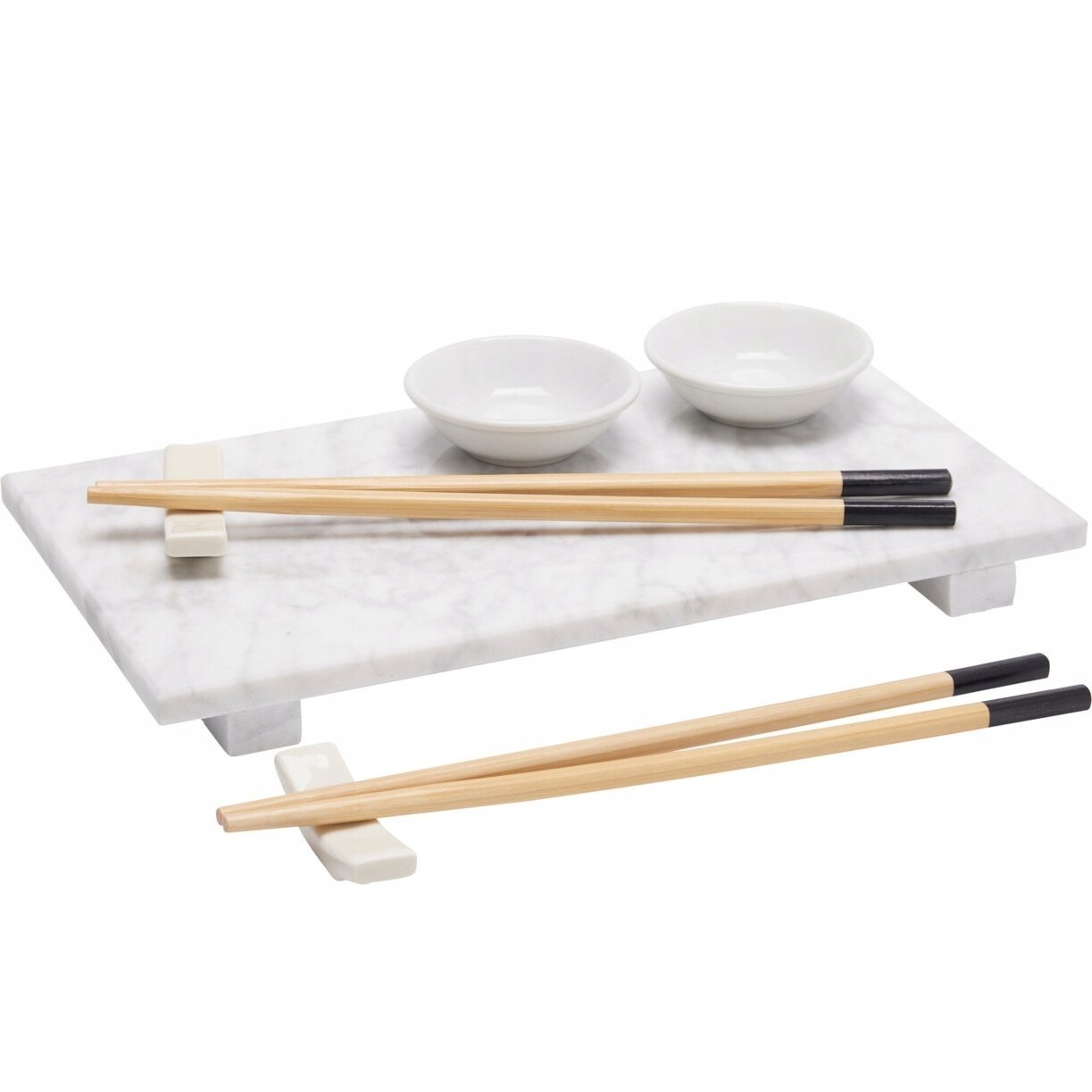 Zestaw do serwowania sushi ORIA dla 2 osób, 9 elementów, taca z marmuru