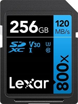 Karta Lexar 800X Pro SDXC 256 GB Class 10 UHS-I/U3 V30 (LSD0800P256G-BNNNG)