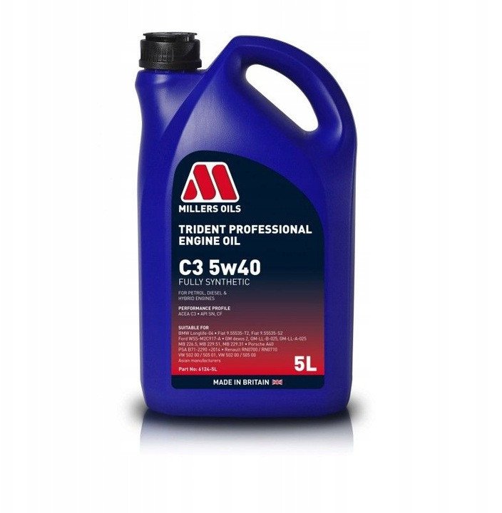 6124-5L MILLERS OILS TRIDENT LONGLIFE 5W40 5L