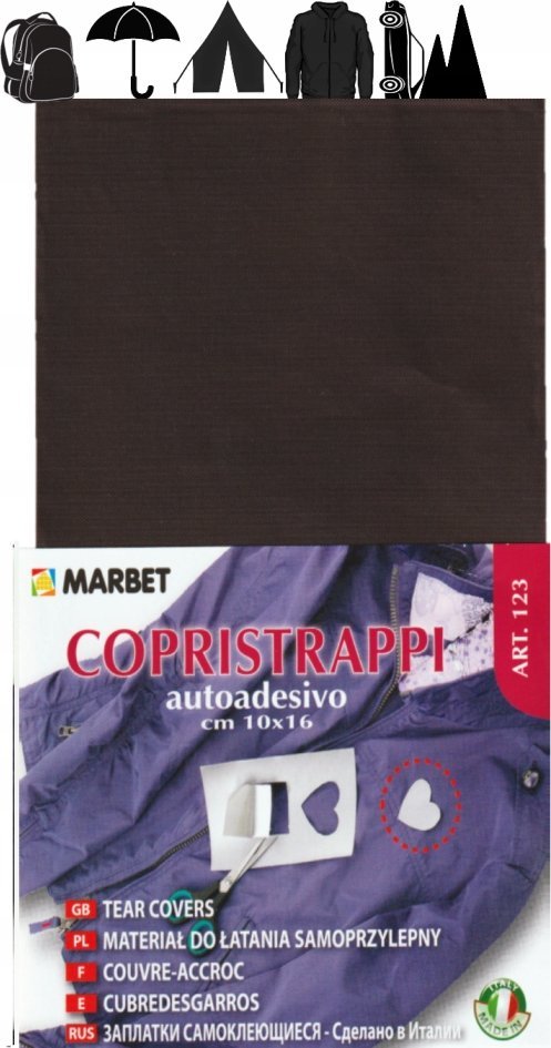 Marbet Łata Nylonowa wodoodporna samoprzylepna do kurtek 123 marbet 30