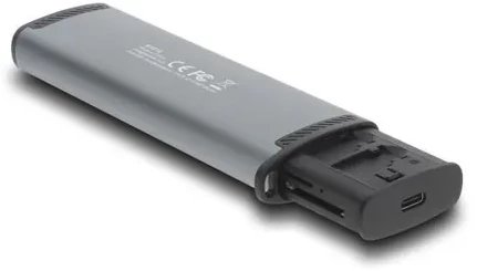 DELOCK USB 5 Gbps Kartenleser mit SD und Micro SD Slot und Aufbewahrungsf�chern f�r Speicherkarten