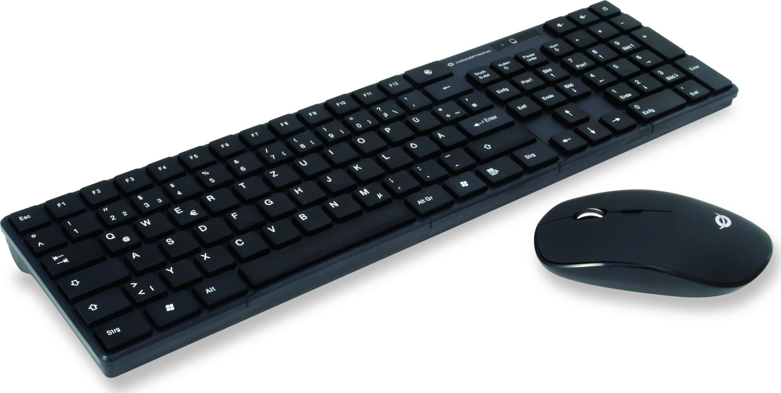Klawiatura + mysz Conceptronic CONCEPTRONIC Wireless Tastatur + Maus,Layout deutsch schwarz