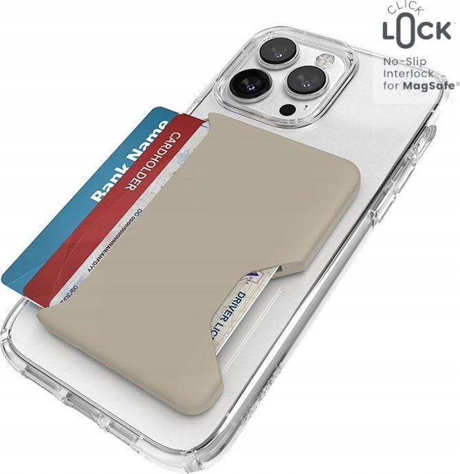 Speck Speck ClickLock Wallet For MagSafe - Magnetyczny portfel MagSafe (Pale Oak)