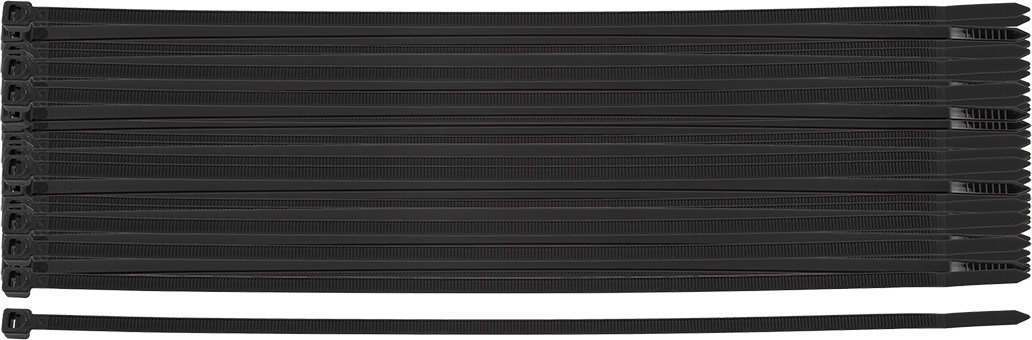 Neo Opaski zaciskowe EXTREME 4.8 x 300 mm, czarne, 100 szt.