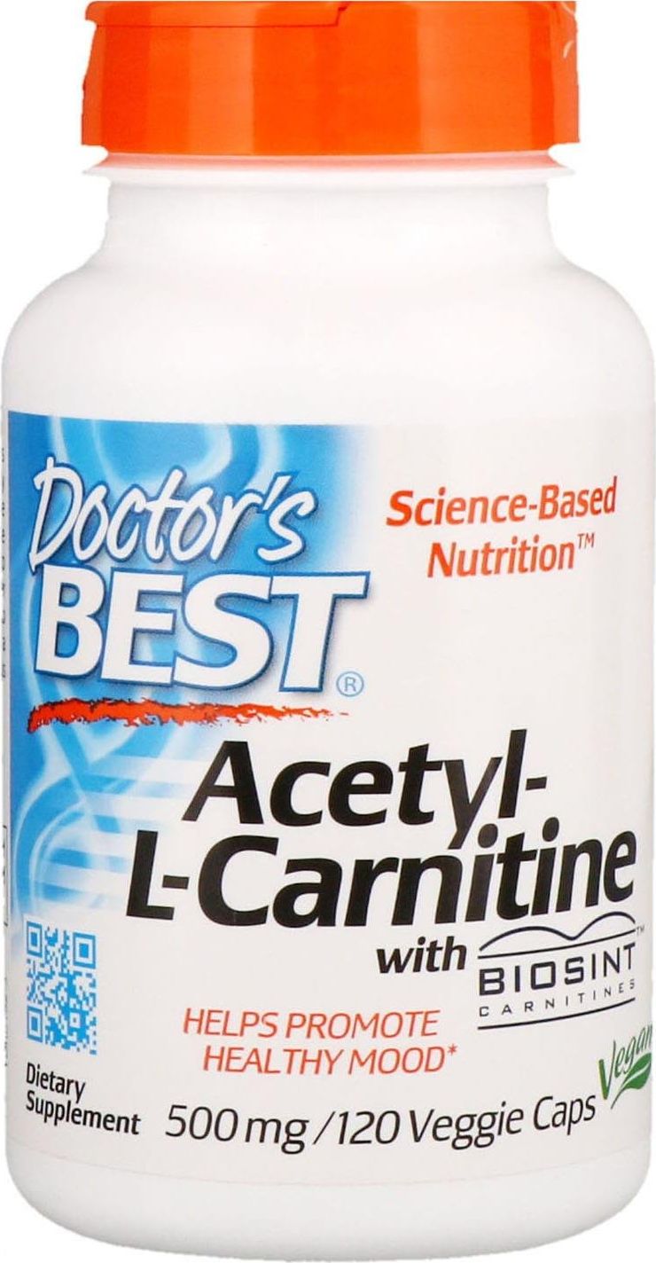 DOCTORS BEST Doctor's Best - Acetyl L-Karnityna, HCL, 120 kapsułek