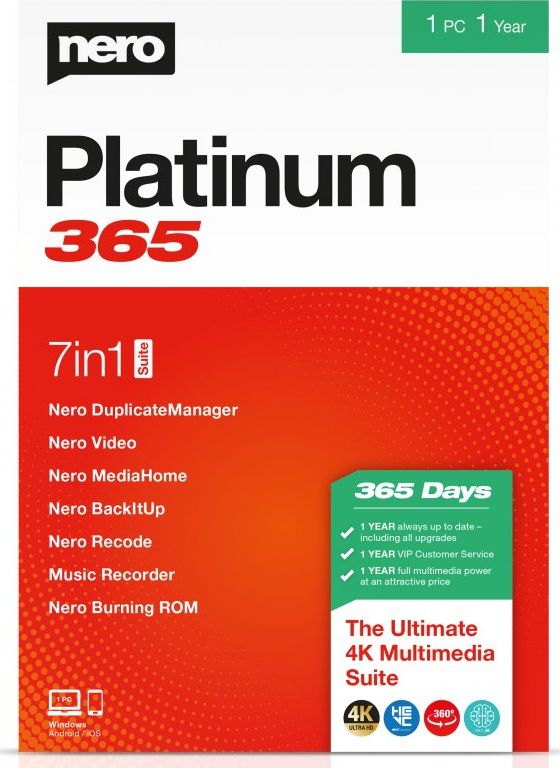 Program Nero Platinum 365 - oprogramowanie (licencja roczna)