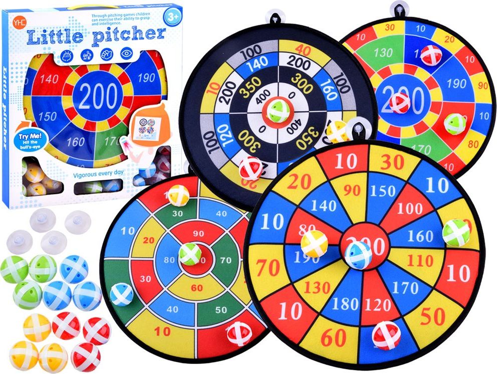 Jokomisiada Tarcza komplet 4 szt gra piłki na rzepy GR0514